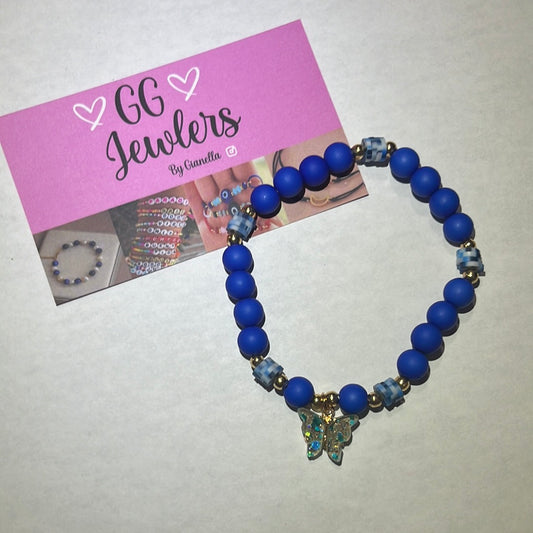 Blue butterfly bracelet (for adults)